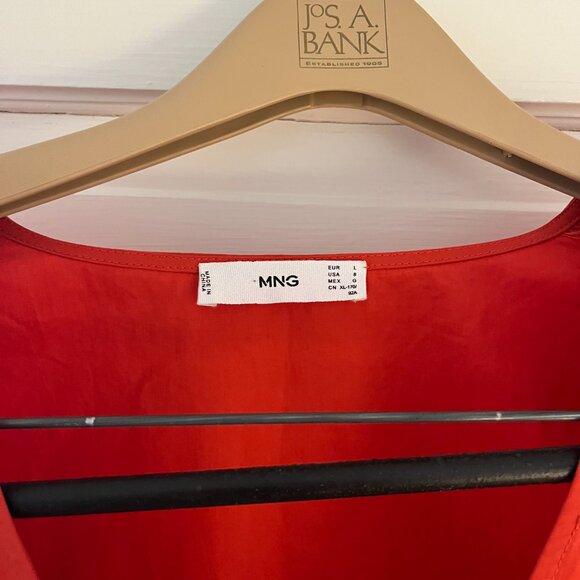 Sunset Orange Wrap Top - Picture 2 of 3